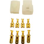 PACHAS 4 VÍAS HEMBRA Y MACHO SIN CABLE CON TERMINALES ENCHUFE(T094) + PIN CARRO