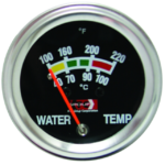 MEDIDOR TEMPERATURA MECÁNICO GUAYA PLÁSTICA 72"  2" 40-100°C TABLERO NEGRO - ARO CROMADO