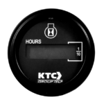 MEDIDOR HORÓMETRO DIGITAL REDONDO 2 1/16" 9-32V LCD TABLERO NEGRO-ARO NEGRO