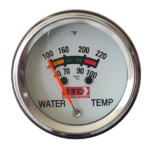 MEDIDOR TEMPERATURA MECÁNICO GUAYA METÁLICA 72" 0-5 Bar- 1/8" NPT-TERMINAL POLO A TIERRA-TABLERO BLANCO - ARO CROMADO