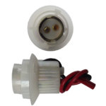 SOCKET BOMBILLO 1034 PLASTICO BLANCO 3 GUIAS