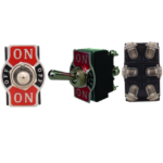 SWITCH CODILLO  2 GOLPES ON-OFF-ON 6P *TORNILLOS 250V 20AMP METÁLICO