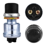 SWITCH PRECALENTAMIENTO (ON)-OFF NEGRO 2P 12V 60A (O16MM) (24360)