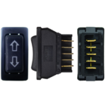 SWITCH ELEVAVIDRIOS UNIVERSAL 5P 12V 5AMP FLECHA ILUMINADO