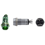 PILOTO METÁLICO LED UNIVERSAL VERDE 12V 2P (O14.2mm)