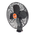 VENTILADOR CABINA 8” 24V METÁLICO NEGRO TRABAJO PESADO