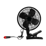 VENTILADOR CABINA METÁLICO 6” 12V CON ASPAS METALICAS CON CLIP Y ENCENDEDOR