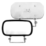 ESPEJO BASE  EN ACERO INOXIDABLE CROMADO CONVEXO LATERAL 4" X 8 ¼"