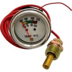 MEDIDOR TEMPERATURA MECÁNICO GUAYA PLÁSTICA 72" TABLERO BLANCO - ARO CROMADO