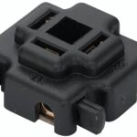SOCKET BOMBILLO H4 *P43 BAQUELA TIPO HELLA PASTA NEGRO SIN CALBES
