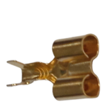 TERMINAL TUBULAR HEMBRA-REDONDA DOBLE CROMADO