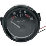 MEDIDOR VOLTIMETRO 12V 52MM NEGRO/FDO NE