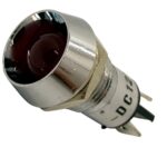 PILOTO METÁLICO LED UNIVERSAL ROJO 12V 2P (O14.2mm)
