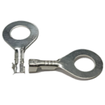 TERMINAL DE OJO 1/4 CUERPO DELGADO REFORZADA *PATA CORTA - DIAMETRO INTERIOR 6.4MM *PLATEADA