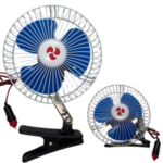 VENTILADOR CABINA 6" 12V ASPA PLÁSTICO Y PINZA DE AGARRE