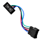 SWITCH ELEVAVIDRIOS UNIVERSAL 5P FLECHA CON RAMAL DE LADO (CABLES Y PACHA NEGRA)