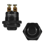 SWITCH START/PITO REDONDO  2P (ON)-OFF NEGRO ABRAZADERA NEGRA 12V (O22MM) TIPO MERIT