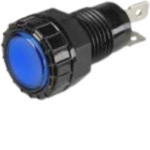 PILOTO PLÁSTICO LED UNIVERSAL AZUL 12V 2P