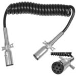 CONECTOR TRAILER CABLE 7 VIAS NEGRO 15 PIES (4-57 m) INCLUYE CONECTORES (6 CALIBRE 14) (CABLE BLANCO CALIBRE 12