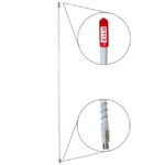 LÁTIGO ANTENA BLANCO CON CAPUCHO ROJO 8.5X1220mm (0.34"X48.04")      *DECORACIÓN