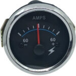 AMPERIMETRO BATERÍA 60-60 TABLERO NEGRO-ARO CROMADO
