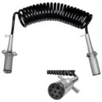 CONECTOR TRAILER CABLE 7 VIAS NEGRO 15 PIES (0.50MT) INCLUYE CONECTORES (6 CALIBRE 14) (CABLE BLANCO CALIBRE 11  (HR808)