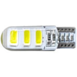 BOMBILLO 158 T10 12V 6LED BLANCO 5730SMD SILICONA CANBUS