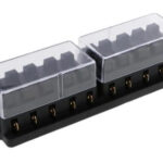 CAJA PORTAFUSIBLE ELECTRÓNICO 12 PUESTOS SIN CABLE *TAPA TRANSPARENTE